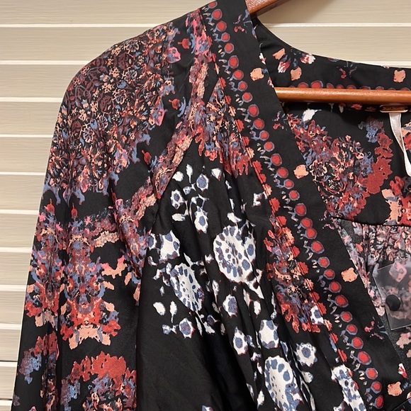 10. Free People Run Free Blouse in Night Combo - Picture 11 of 17